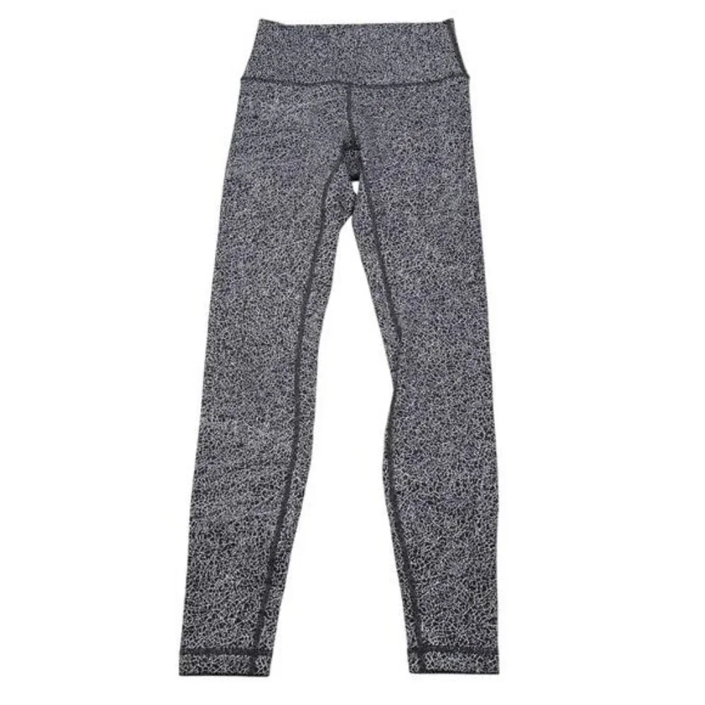 Lululemon Wunder Under Tight 28” High Rise In Luon Crackle Jaquard Black - Picture 3 of 6